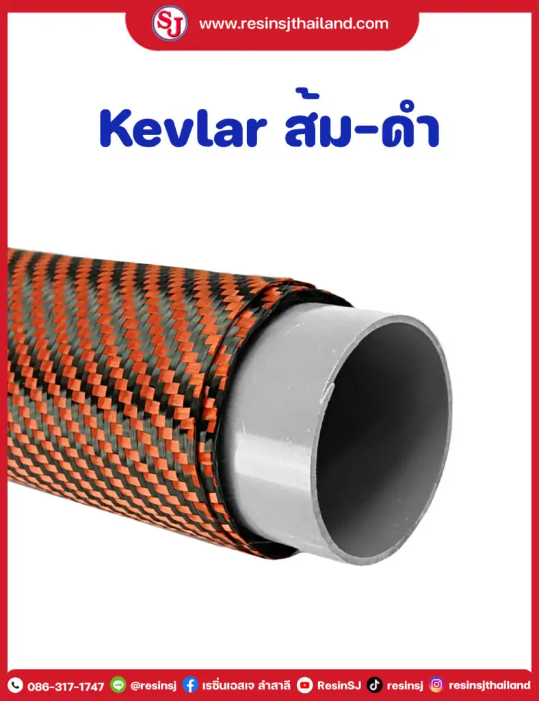 รวมงานหุ้มคาร์บอน 24 Carbon - Kevlar สีส้ม-ดำ