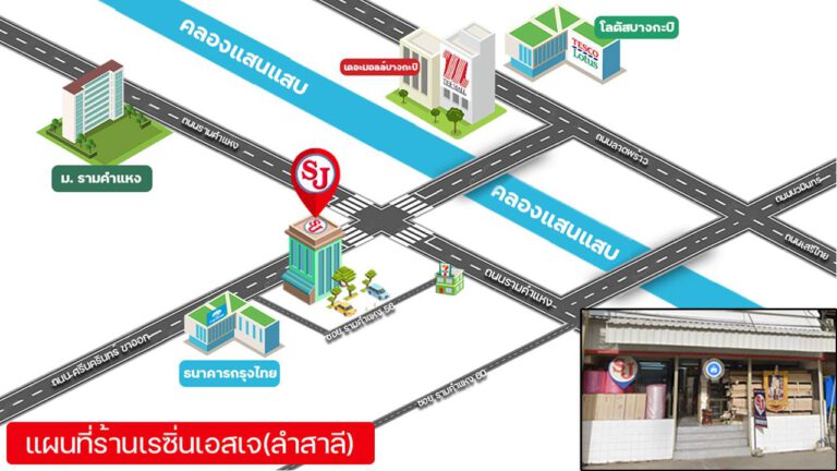 แผนที่ร้านเรซิ่นเอสเจ(ลำสาลี)