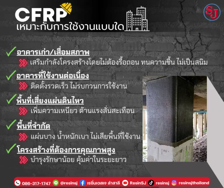 อีพ็อกซี่ EPOXY CFRP เสริมคอนกรีต 1 CFRP