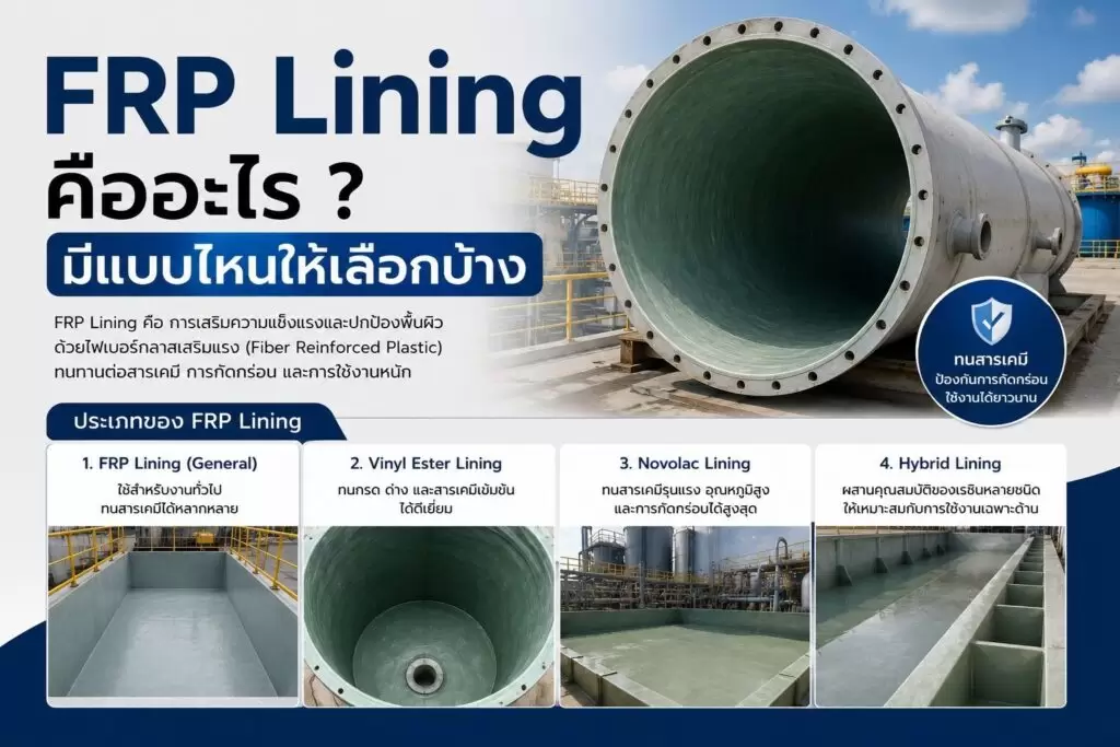 FRP Lining คืออะไร มีแบบไหนให้เลือกบ้าง 1 FRP Lining คืออะไร มีแบบไหนให้เลือกบ้าง 2