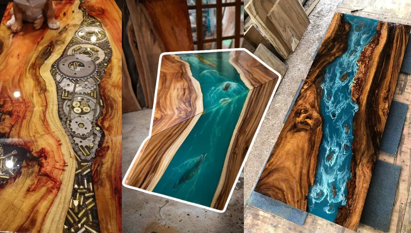 Resin Hub 4 โต๊ะเรซิ่น River Table