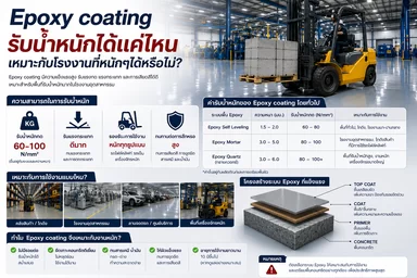 Epoxy coating รับน้ำหนักได้แค่ไหน เหมาะกับโรงงานที่หนัก ๆ ได้หรือไม่ ? 1 Epoxy Coating รับน้ำหนักได้แค่ไหน 2
